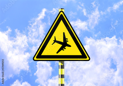 AIRPLANE ROAD SIGN