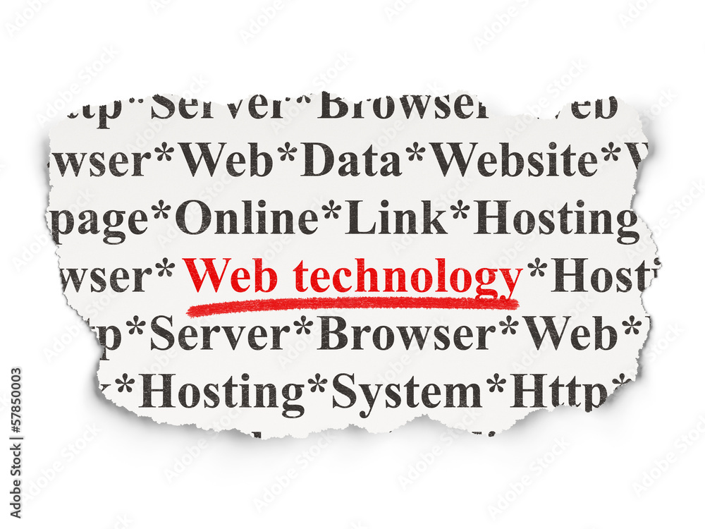 Web development concept: Web Technology on Paper background Web development concept: Web Technology on Paper background