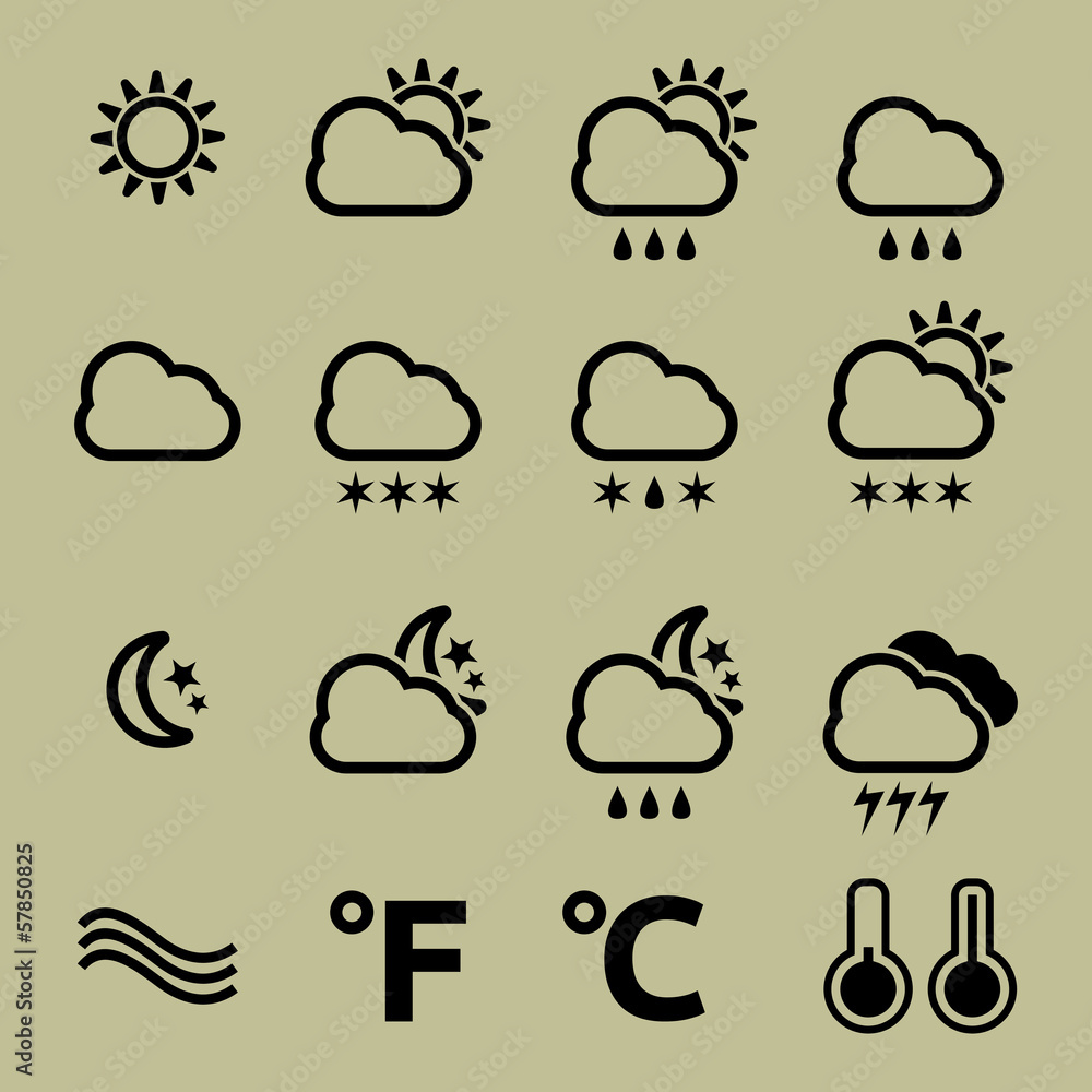 Weather icons set Weather icons set