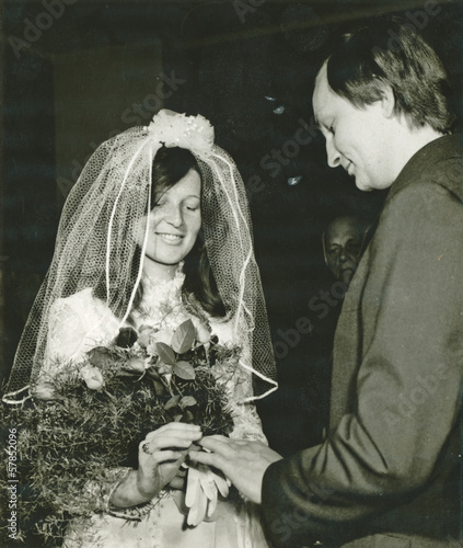 The bride and groom - circa 1970