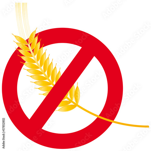Getreideähre - Gluten - Logo für eine glutenfreie Ernährung, Weizen, Getreide, Intoleranz, Zöliakie eine Unverträglichkeit von Klebeeiweiß