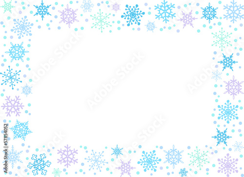 Rectangle backround with snowflakes