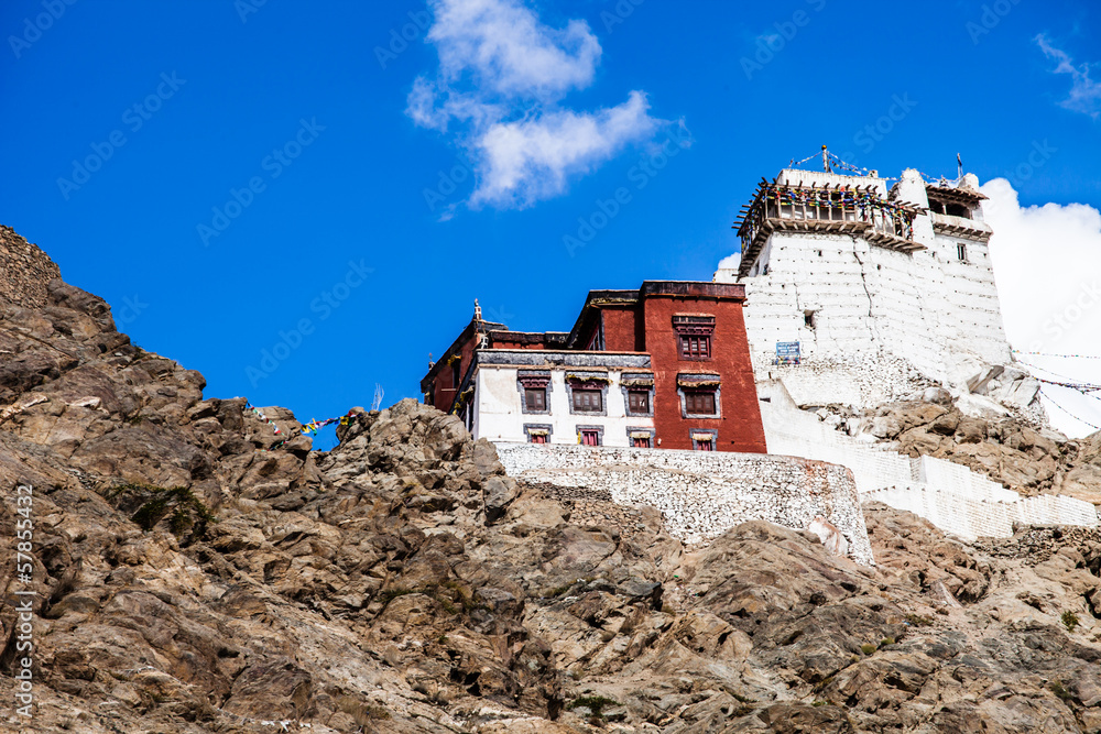 Leh Monastery looming over medieval city of Leh