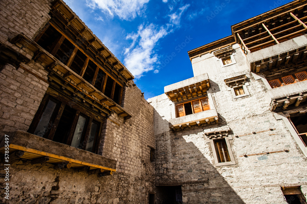 Leh Monastery looming over medieval city of Leh Leh Monastery looming over medieval city of Leh