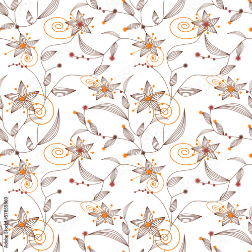 Seamless abstract floral pattern