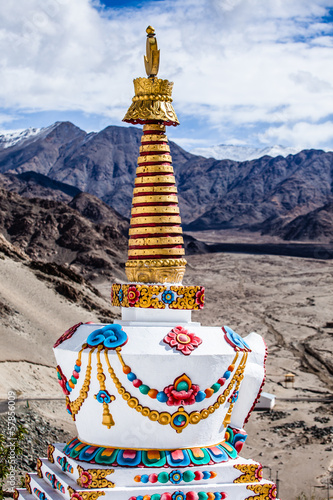 Buddhistic stupas (chorten) in Tibet photo