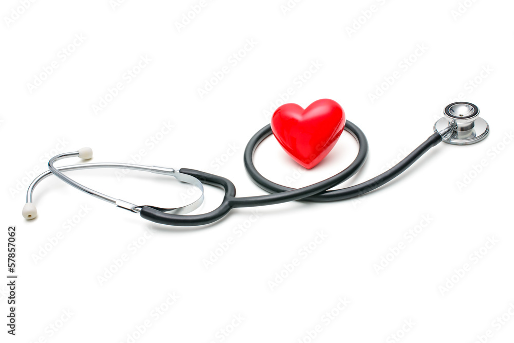 Heart with a stethoscope Heart with a stethoscope