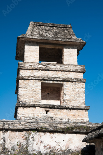 The tower of the palace,ancient Mayan city of Palenque (Mexico)