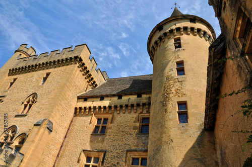 France, picturesque castle of Puymartin in Dordogne photo