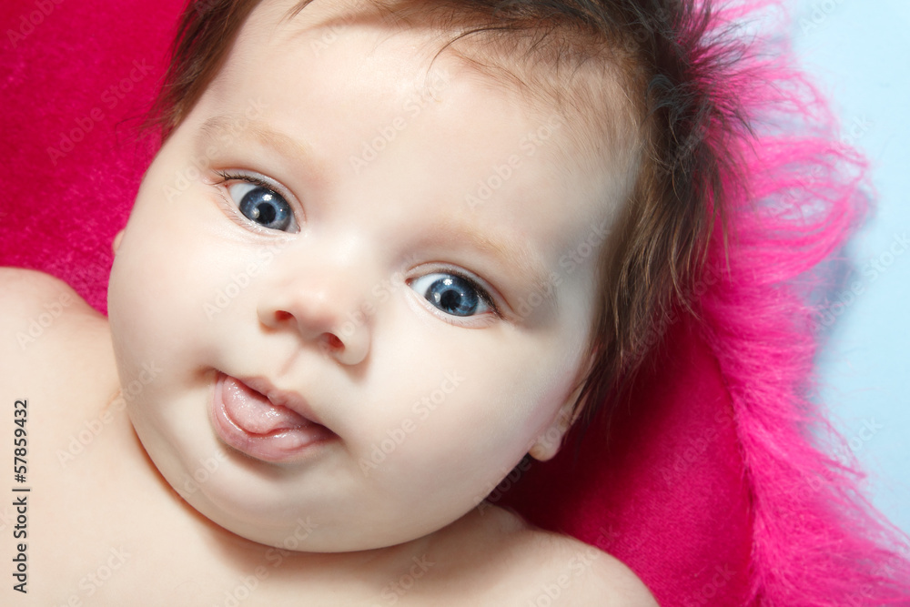 cute baby surprised, beautiful kid's face closeup cute baby surprised, beautiful kid's face closeup