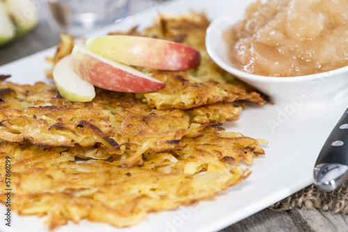 Potato Fritters with Applesauce