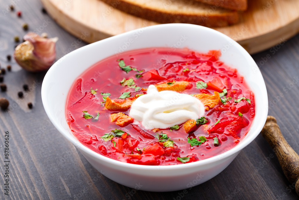 Ukrainian and russian national red borsch Ukrainian and russian national red borsch
