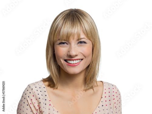 Girl is smiling