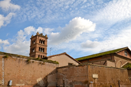 Colours of Trastvere district in Rome, Italy photo