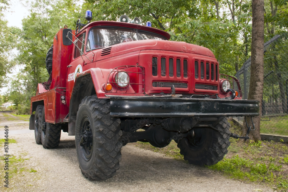 Old Soviet truck which is used by firemen Old Soviet truck which is used by firemen