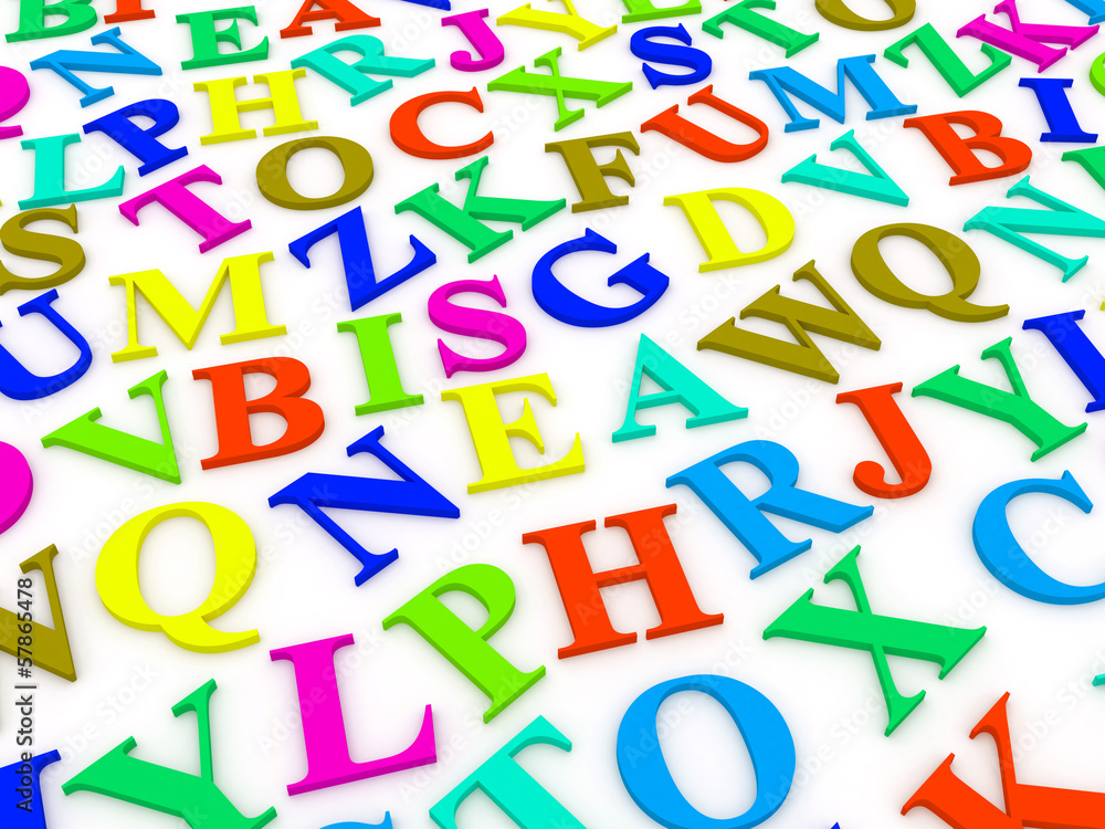 Fototapeta premium letters of the English alphabet.