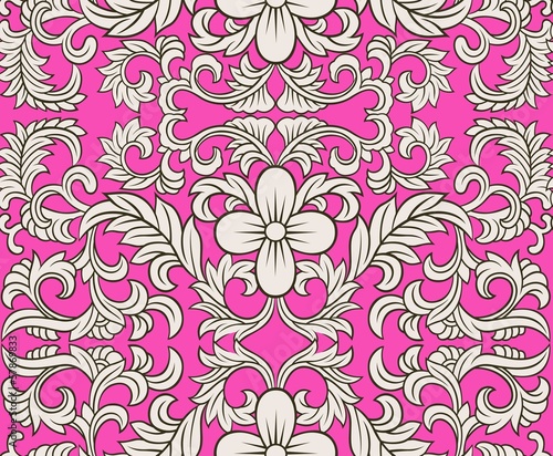 seamless floral ornament pattern