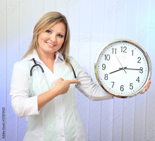 Young beautiful doctor with...