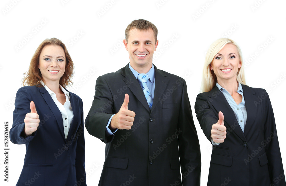 Group of business people isolated on white Group of business people isolated on white