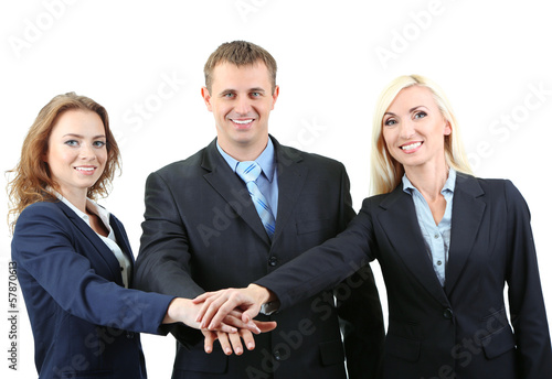 Group of business people is...