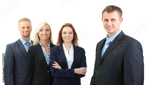 Group of business people is...