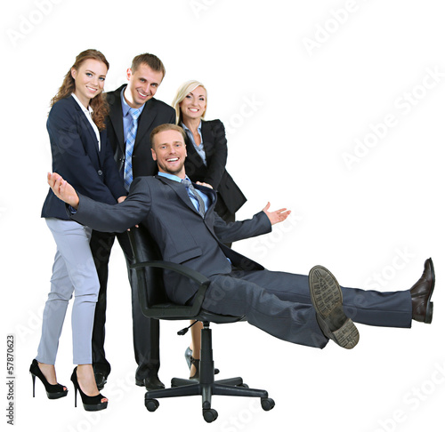 Group of business people is...