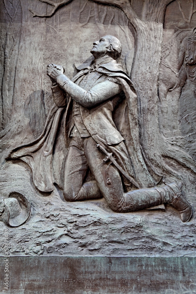 Fototapeta premium George Washington in Prayer. New York.