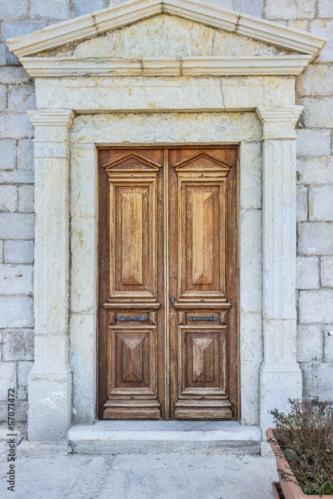 old wooden door