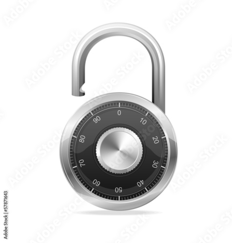 Lock black, Security Concept. Vector padlock photo