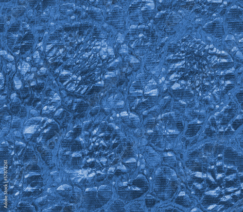 blue leather texture closeup.