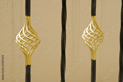 Gold-painted Railing Bulbs