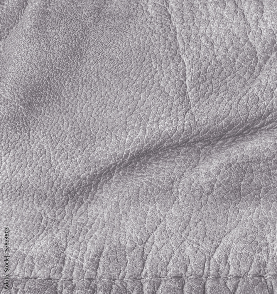 Obraz premium light crumpled leather texture closeup, stitch