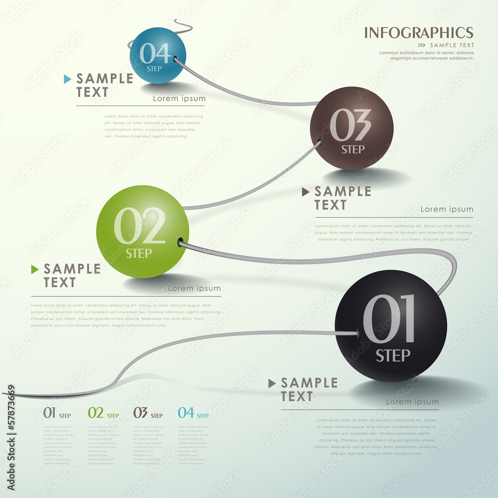 Obraz premium vector abstract 3d ball infographics
