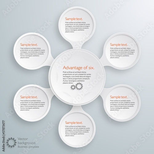 Infographics Vector Background 6-Step Process