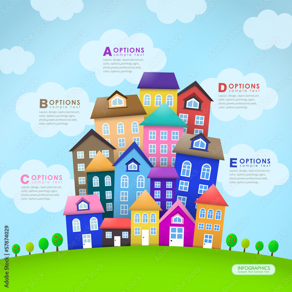 abstract house infographics design abstract house infographics design