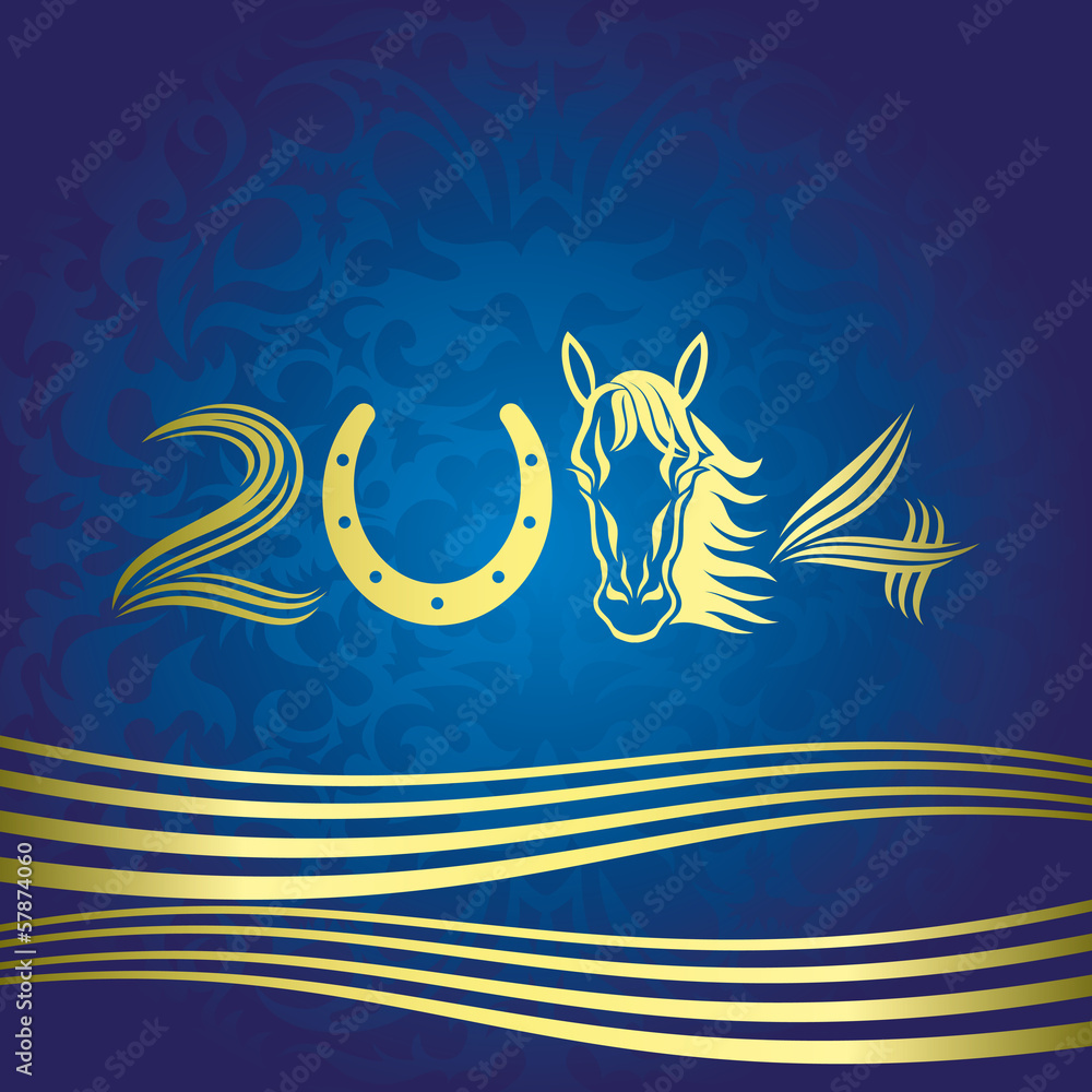 Obraz premium Horse the symbol of new year.