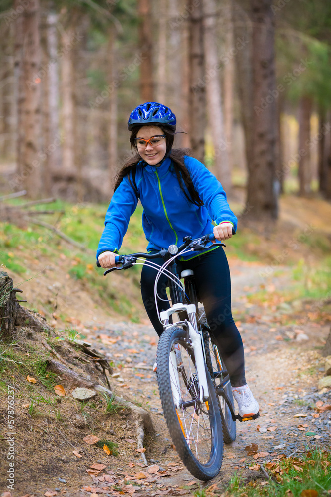 Healthy lifestyle - teenage girl biking Healthy lifestyle - teenage girl biking