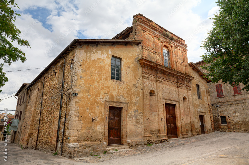 medieval church in Bevagna, Umbria, Italy medieval church in Bevagna, Umbria, Italy