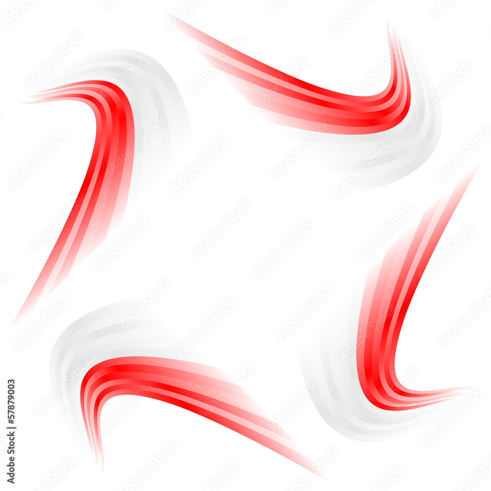 Fototapeta premium Abstract waving Japanese, Polish and Indonesian flag