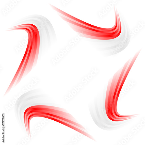 Abstract waving Japanese, Polish and Indonesian flag photo