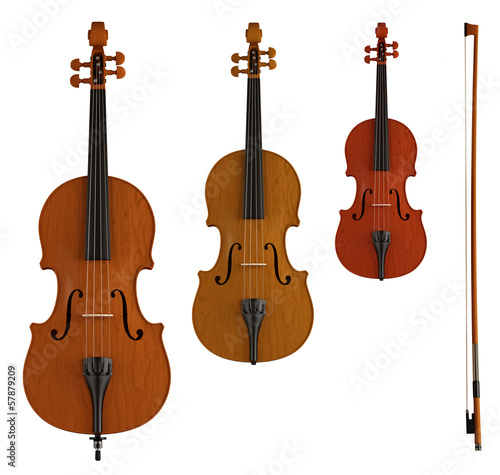 Foto double bass, viola and violin