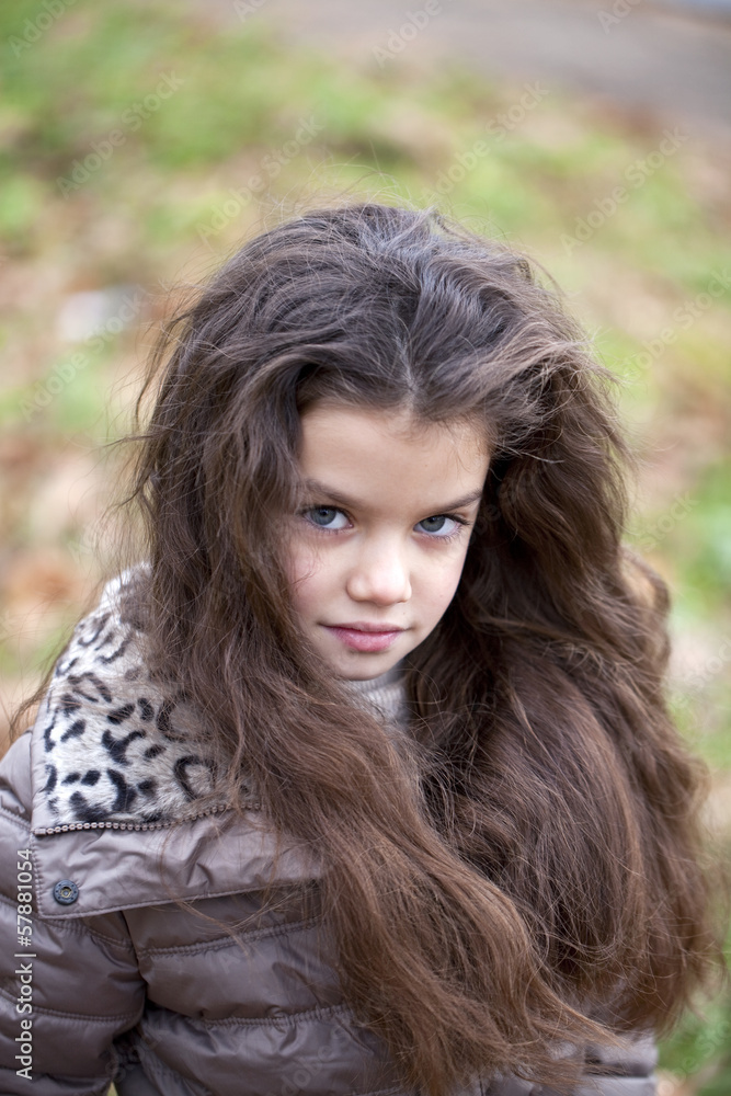 Autumn portrait of a beautiful little girl Autumn portrait of a beautiful little girl
