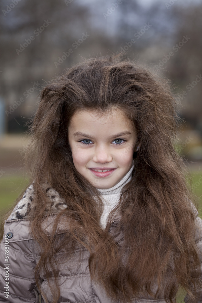 Autumn portrait of a beautiful little girl Autumn portrait of a beautiful little girl