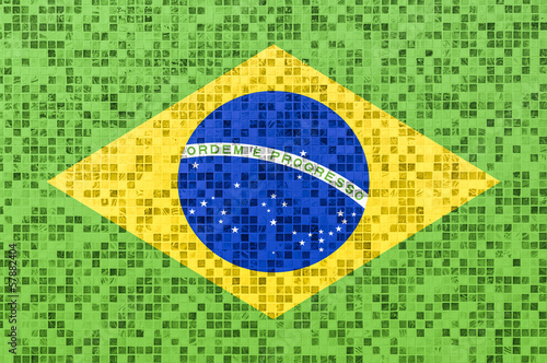 Brazilian flag on a textured Background
