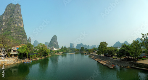 Limestone peaks in Yangshuo, Guilin, China