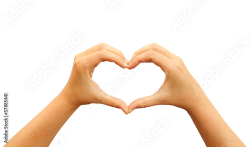 Heart hands symbol