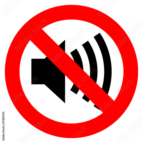 No sound vector sign