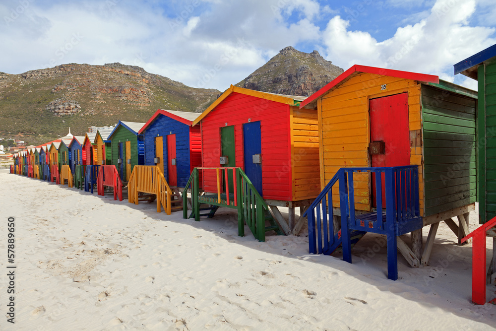 Naklejka premium Strandhäuser in Muizenberg