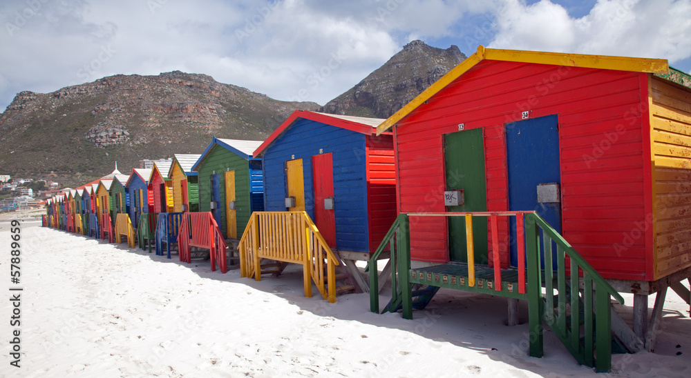 Naklejka premium Strandhäuser in Muizenberg