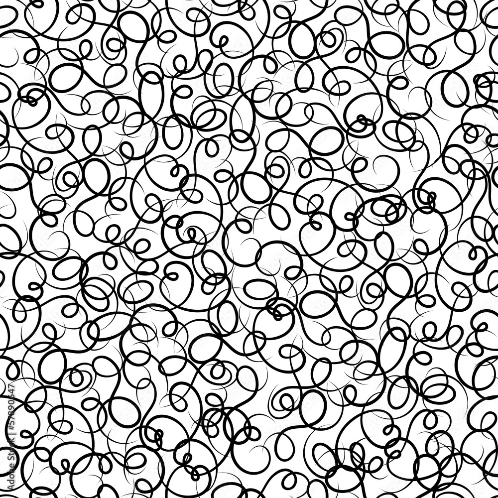 Seamless pattern of abstract swirls. Seamless pattern of abstract swirls.